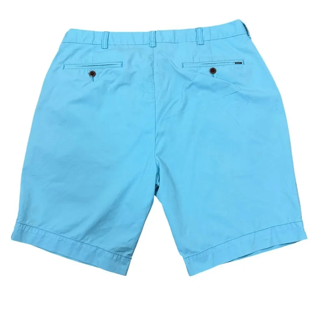 Polo Ralph Lauren Classic Fit Chino Shorts Men’s 36 Aqua Blue Cotton 9”
